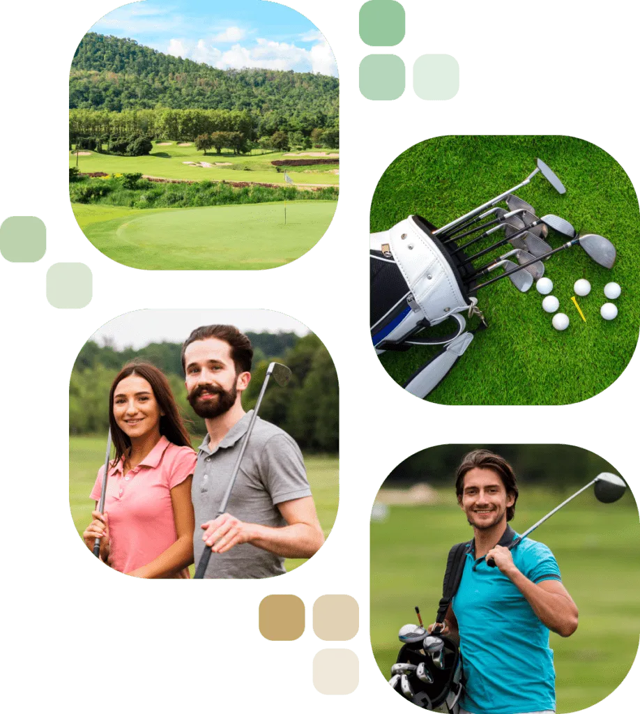 Golfeurs sur le parcours du Golf de Beaune Levernois